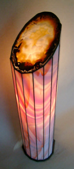 show with little pictures of my agate lamps