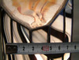 Lampe BigHole, Detailfoto mit Zentimertermaß