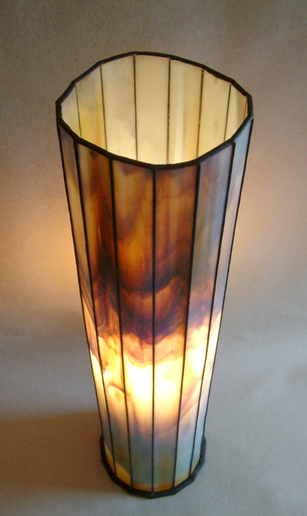 the lighted Column-Lamp-Yellowstone seen from step above