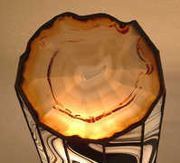 lighted agate slice in Lamp Fine Light