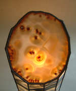 Lamp The Wormhole, on and a great picture of it's lighted agate
