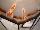 Lampe Longline, Detailaufnahme der Achatescheibe