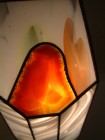 Lamp White Flower, detail picture of it's lighted agate